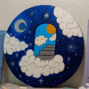 Round Celestial Stairway Painting